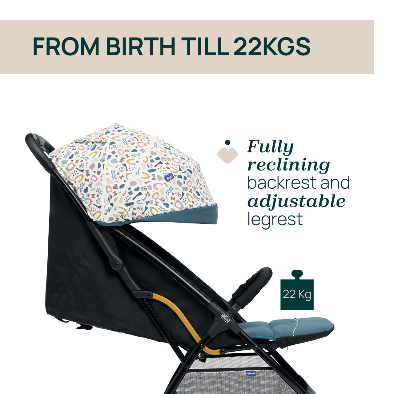 Коляска прогулочная Chicco Glee с автоскладыванием 0+ null - 4