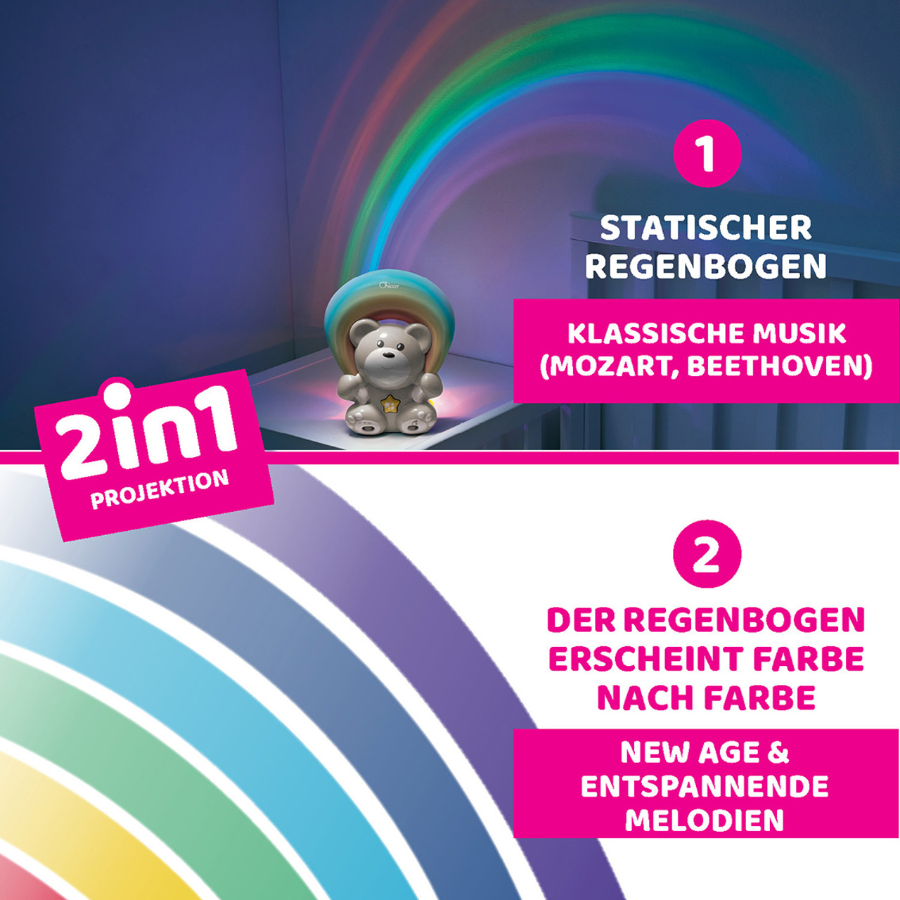 Regenbogenprojektor Bär null - 4