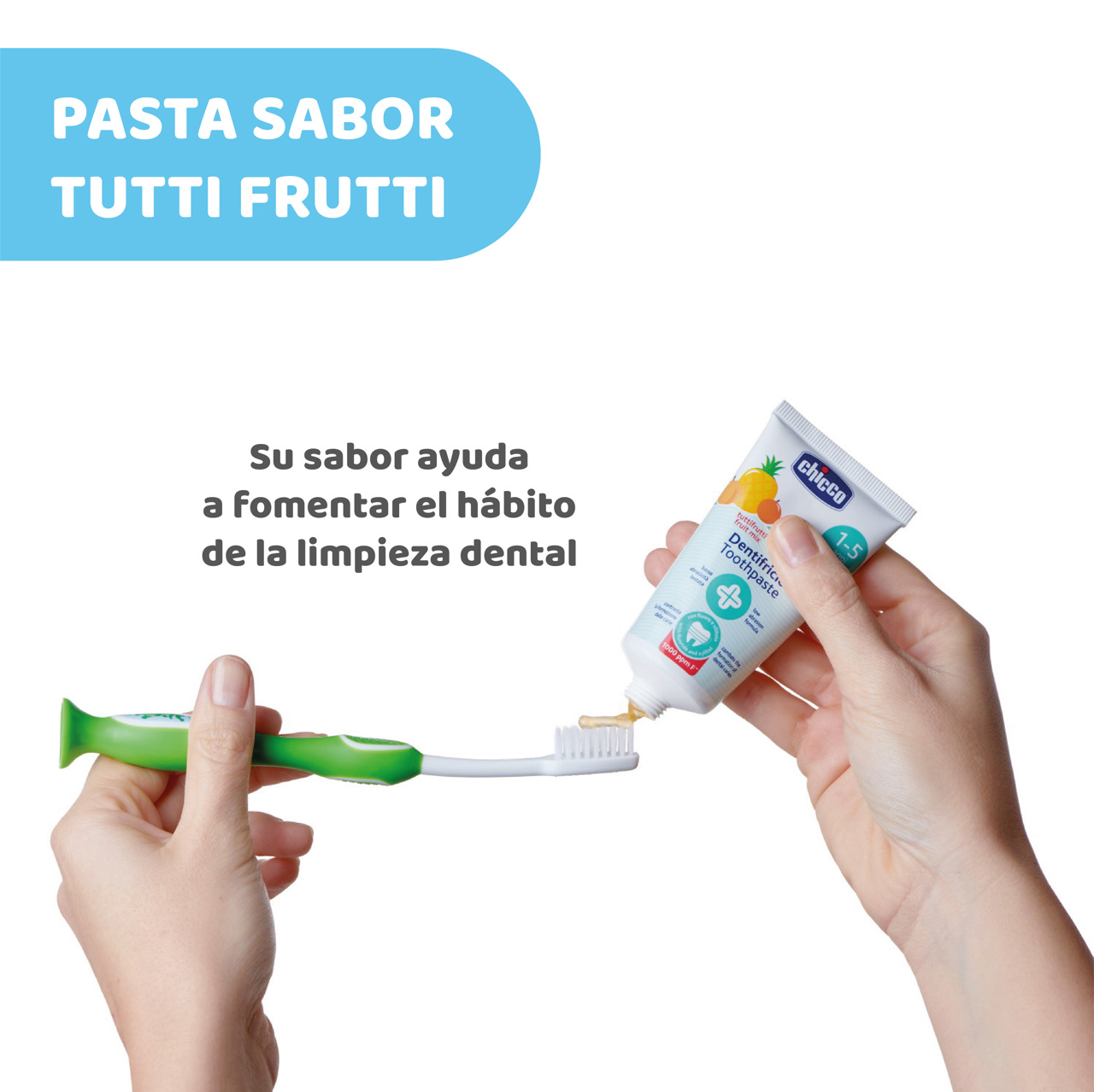 Pasta de Dientes Sabor Tutti Frutti de 1 a 5 años con Flour null - 5