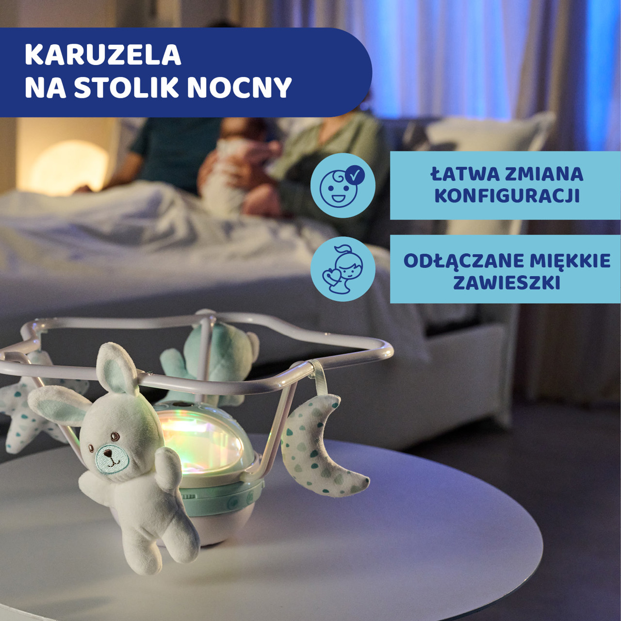 KARUZELA NA ŁÓŻECZKO RAINBOW 3w1 null - 5