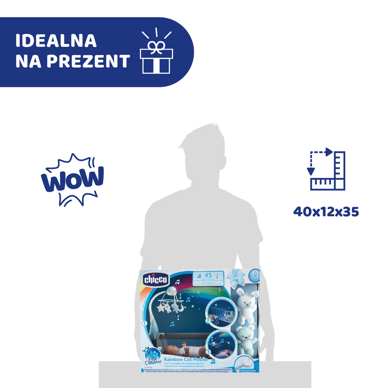 KARUZELA NA ŁÓŻECZKO RAINBOW 3w1 null - 8