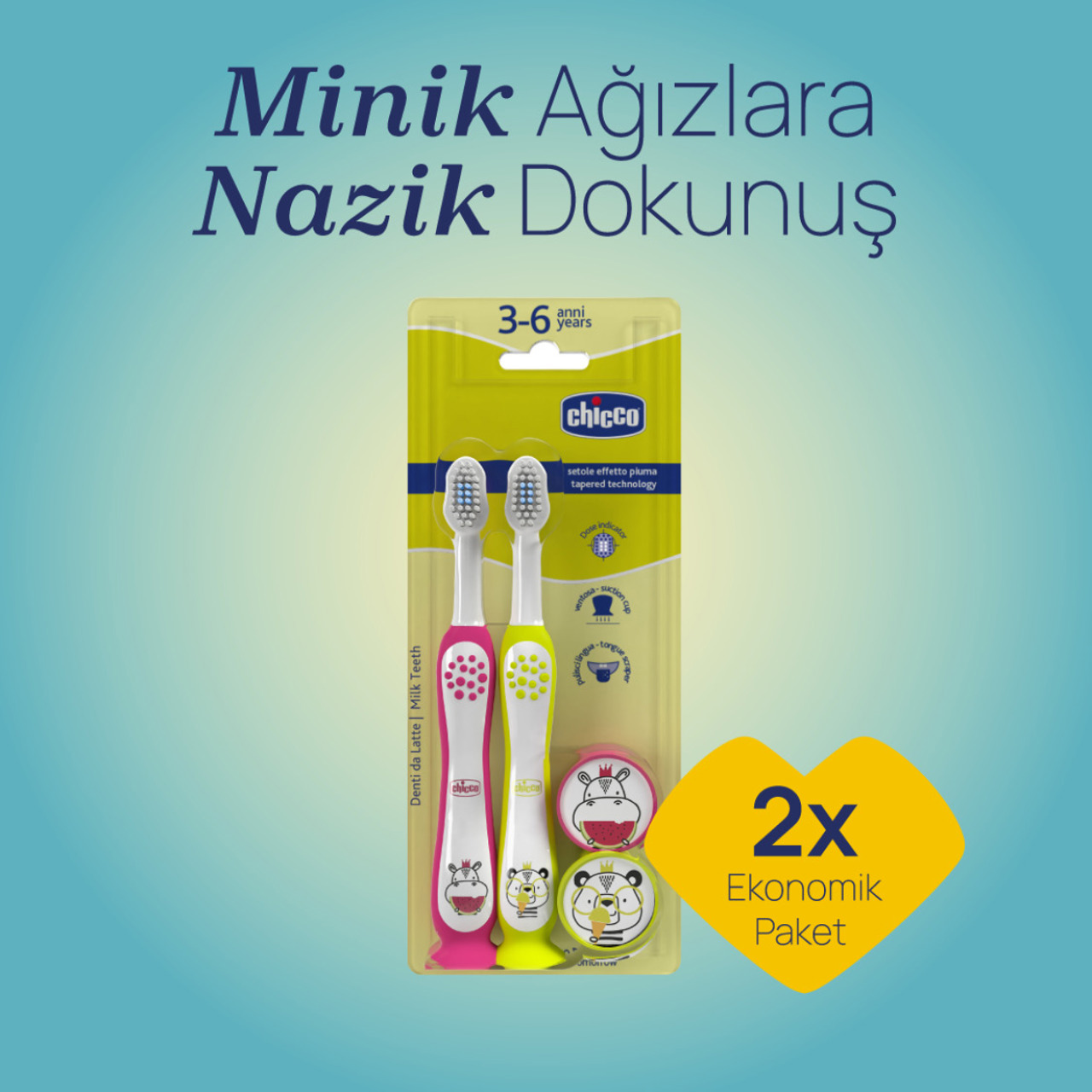 2'Lİ DİŞ FIR&Ccedil;ASI 3-6 YAŞ  null - 1