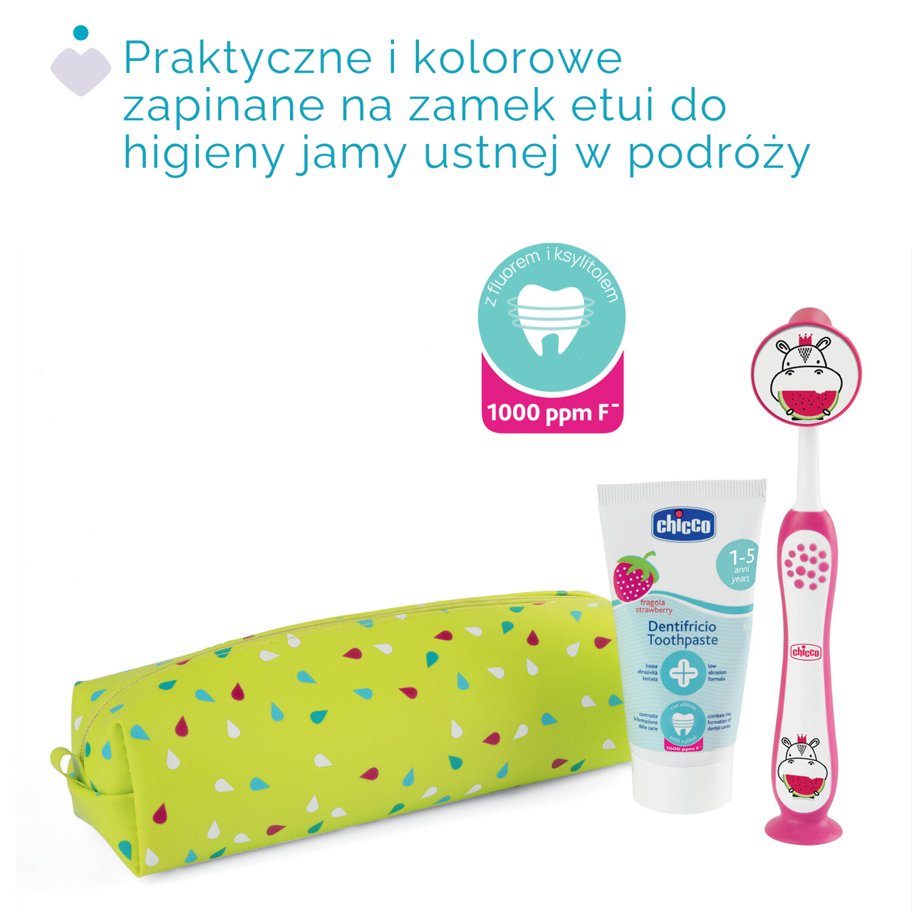 Zestaw podróżny pasta do zębów i szczoteczka do zębów z osłoną null - 1