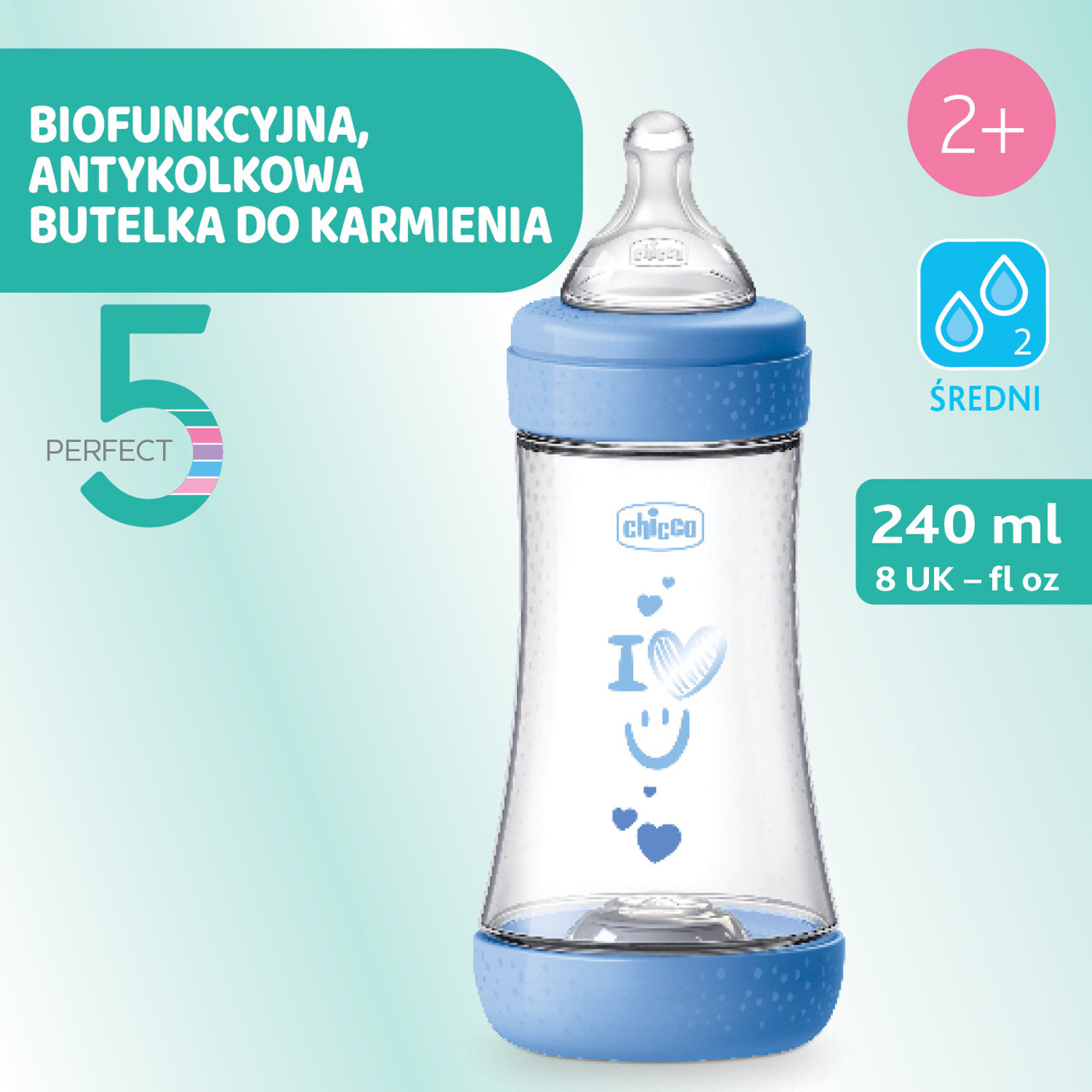 2M+ PRZEPŁYW ŚREDNI 240 ML BUTELKA PERFECT 5 null - 2