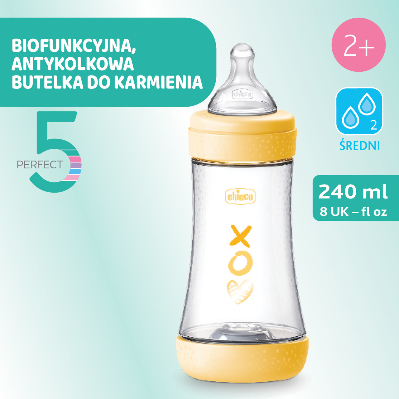 2M+ PRZEPŁYW ŚREDNI 240 ML BUTELKA PERFECT 5 null - 2