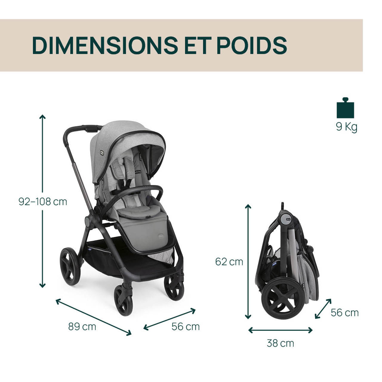Duo Mysa - First Seat Recline i-Size et base rotative Chicco - 2