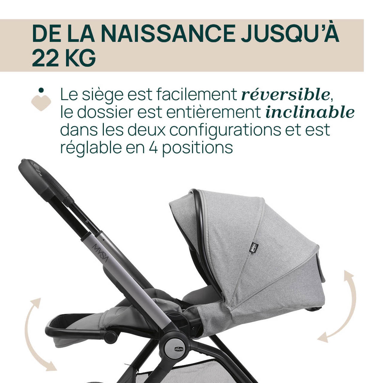 Duo Mysa - First Seat Recline i-Size et base rotative Chicco - 3