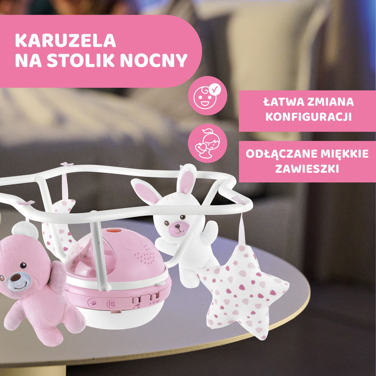 KARUZELA NA ŁÓŻECZKO RAINBOW 3w1 null - 6