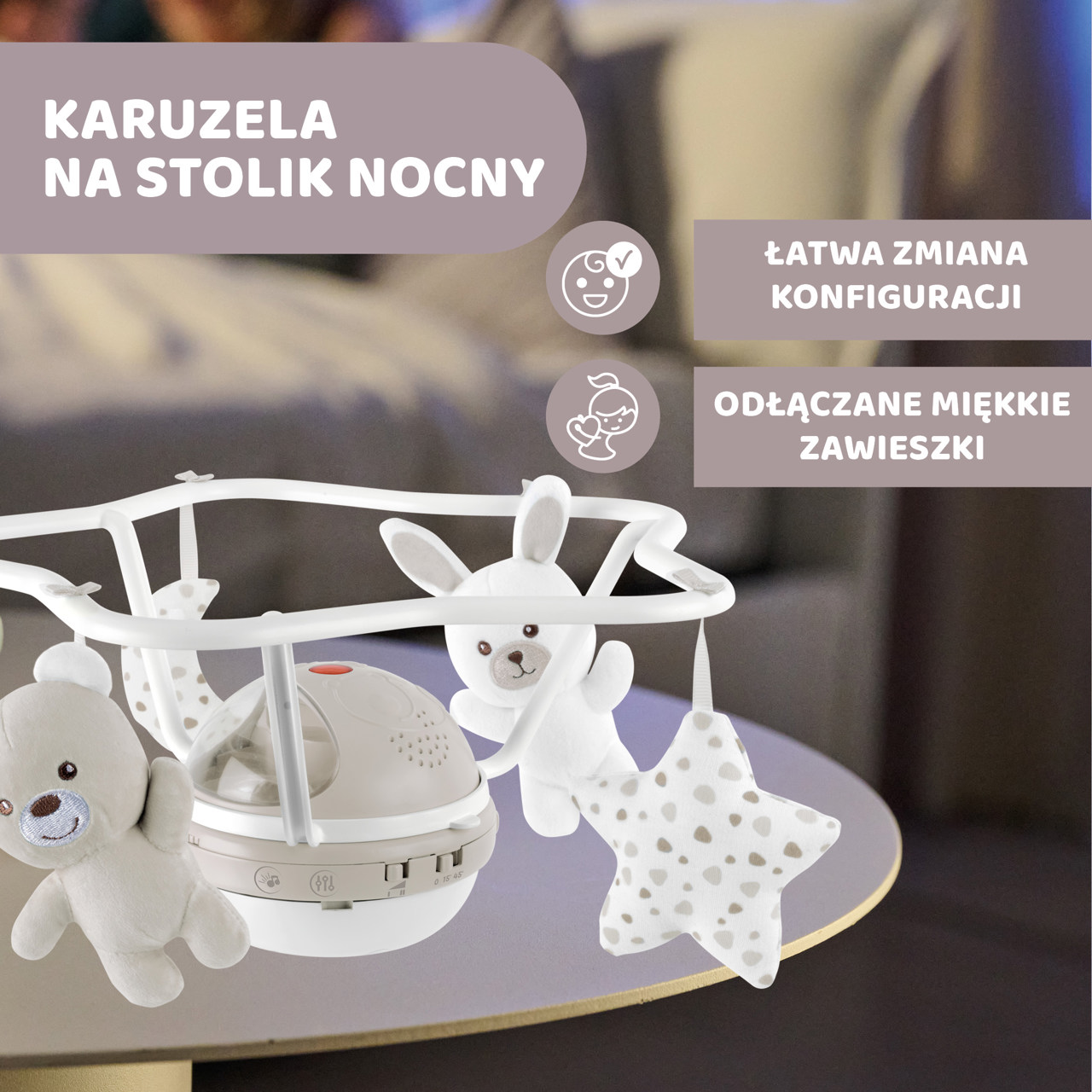 KARUZELA NA ŁÓŻECZKO RAINBOW 3w1 null - 5