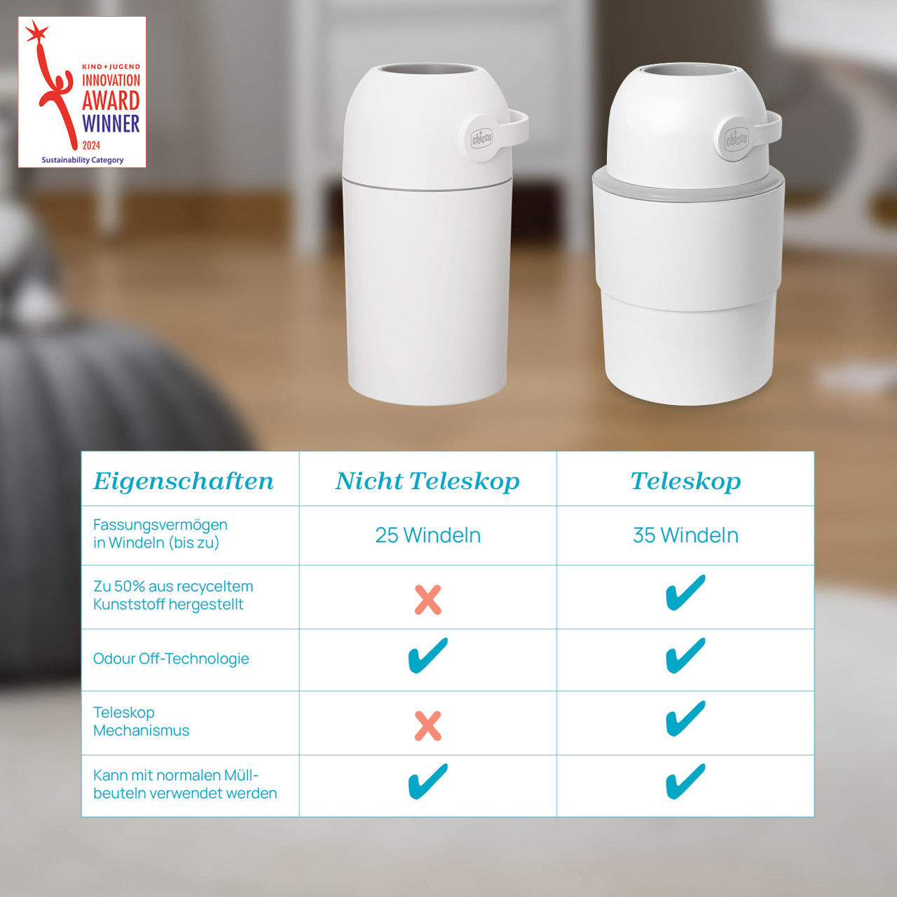 Teleskop Windeleimer Odour Off null - 5