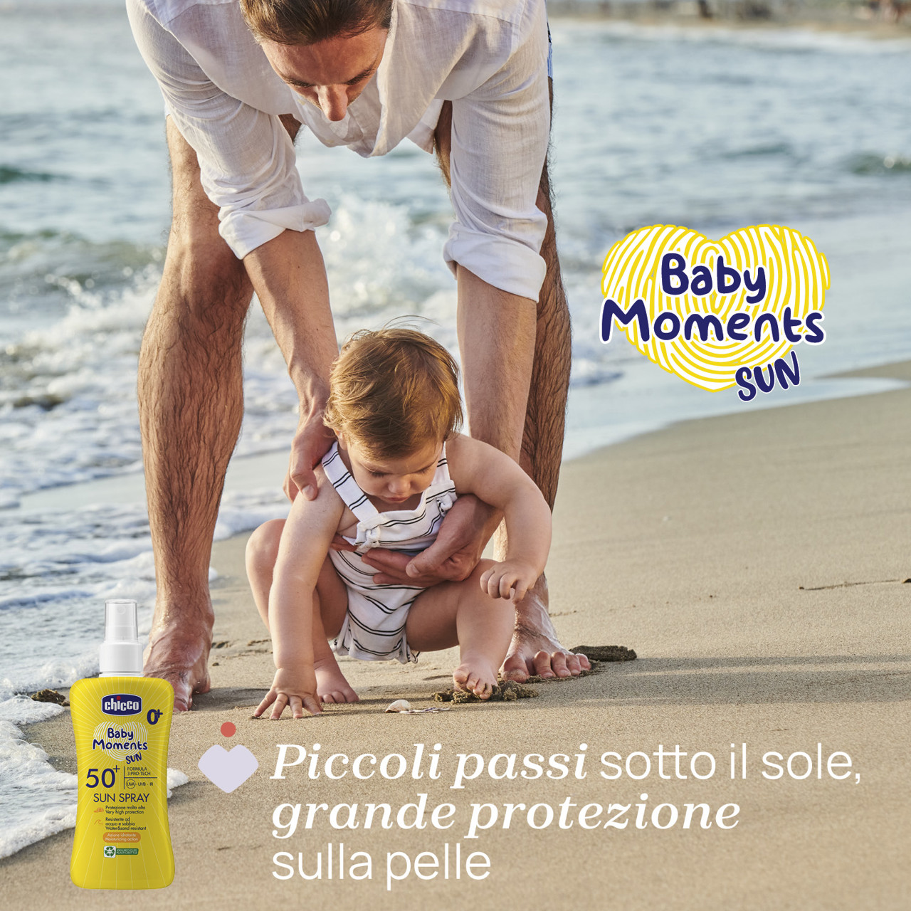 SPF 50+ Latte Solare Spray. Protezione molto alta. Chicco - 1