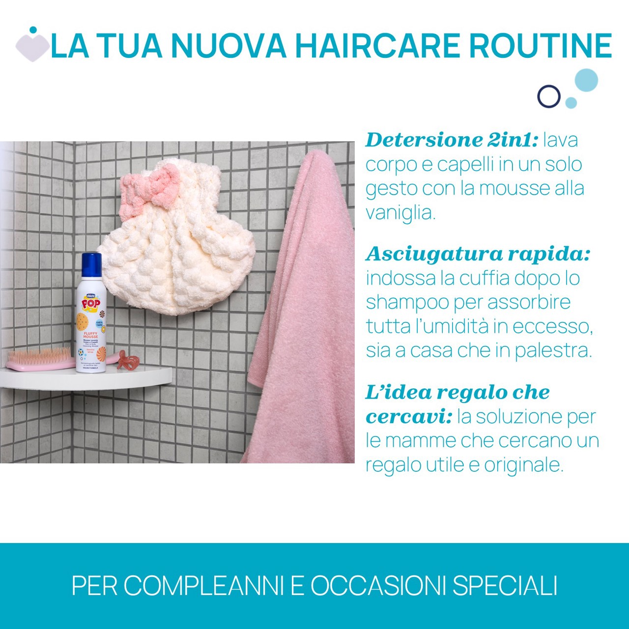 WHIPPY GIFT SET -  MOUSSE LAVANTE CORPO E CAPELLI 200ML CON CUFFIA  Chicco - 4