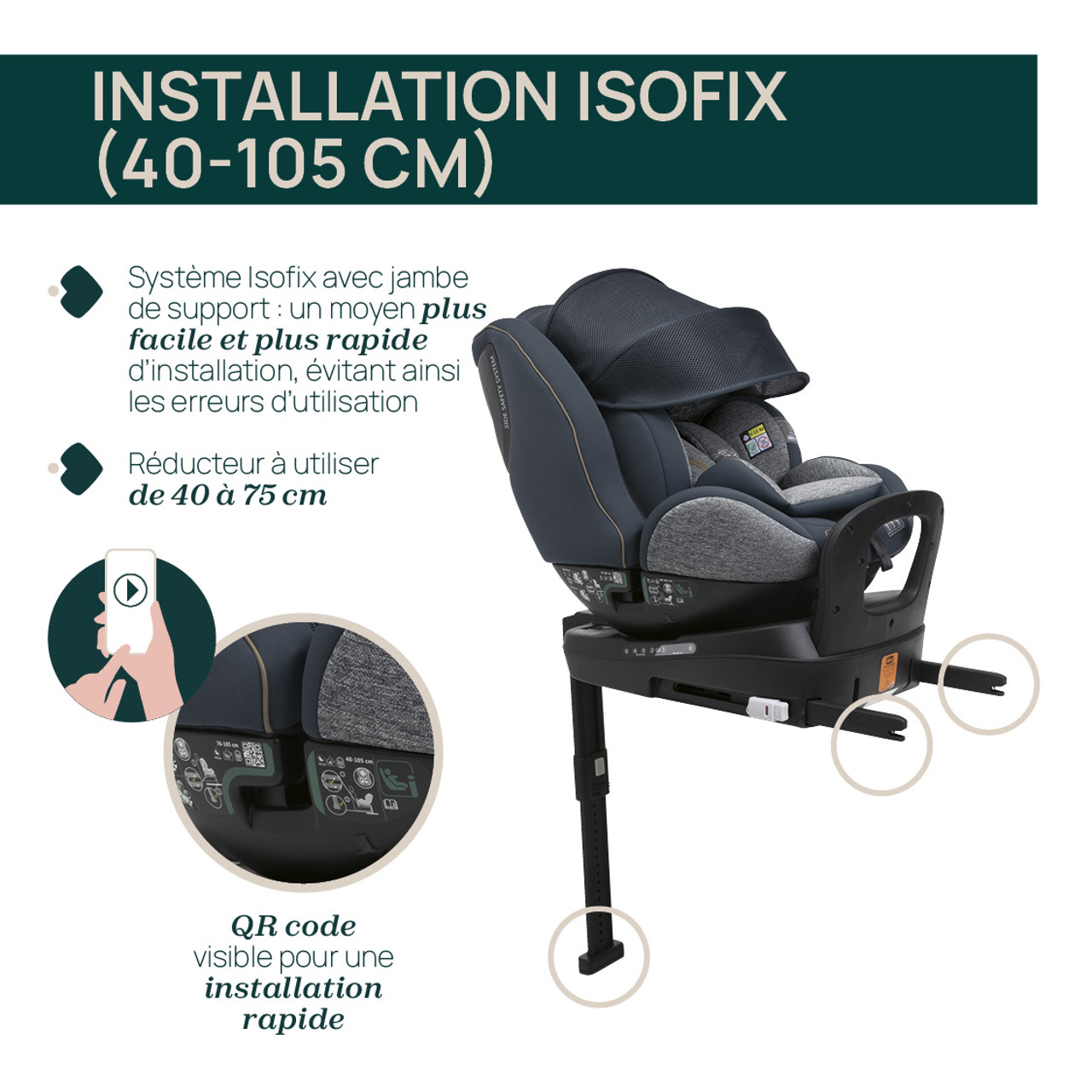 Siège-Auto Seat3Fit i-Size Air Mélange (40-125 cm) image number 2