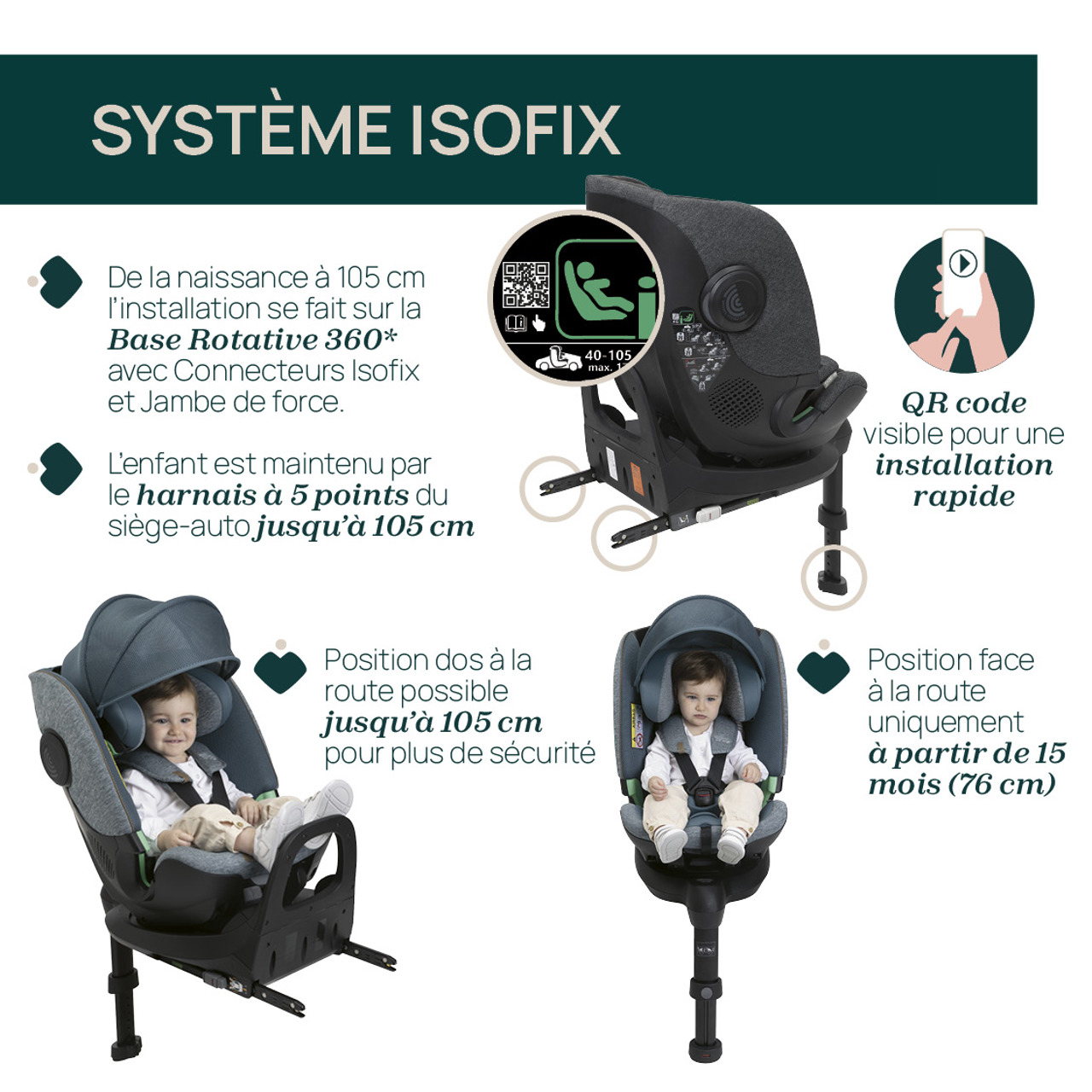 Siège-Auto Bi-Seat Air & Base Rotative 360 i-Size (40-150 cm) Chicco - 2