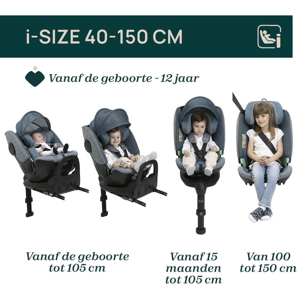 Volledige oplossing Bellagio - First-Seat Recline i-Size en Bi-Seat met basis image number 25