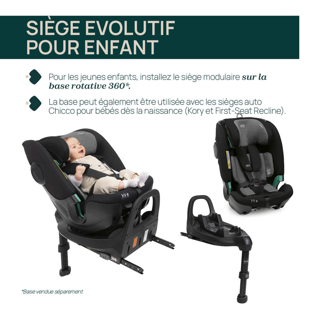 Siège-auto FullSeat 360 i-Size sans base (61-150 cm) Chicco - 2