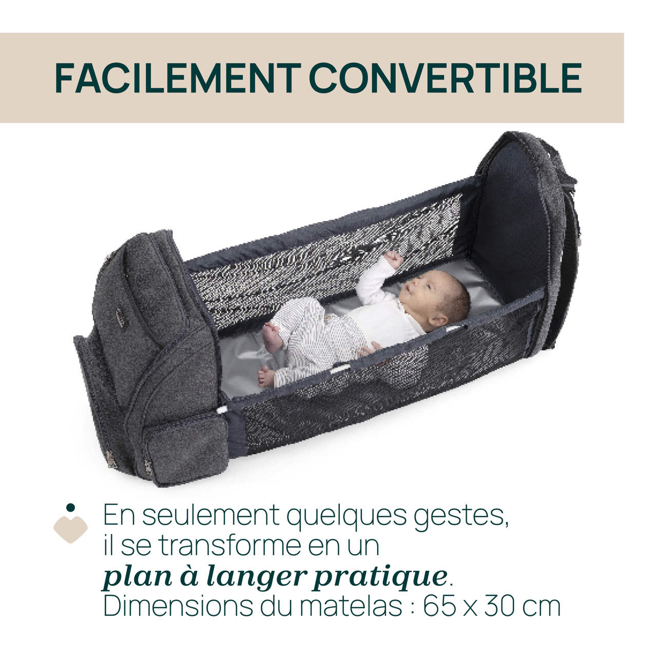 Sac &agrave; dos avec plan &agrave; langer Chicco - 7