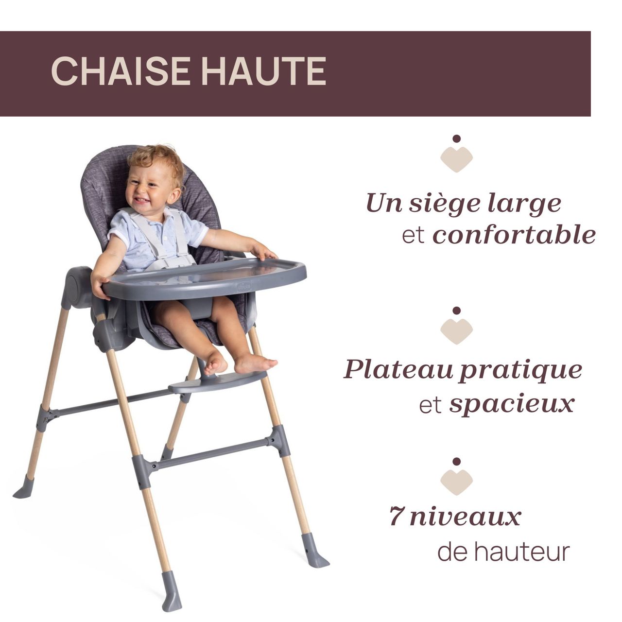 Chaise Haute Polly Essential  image number 1