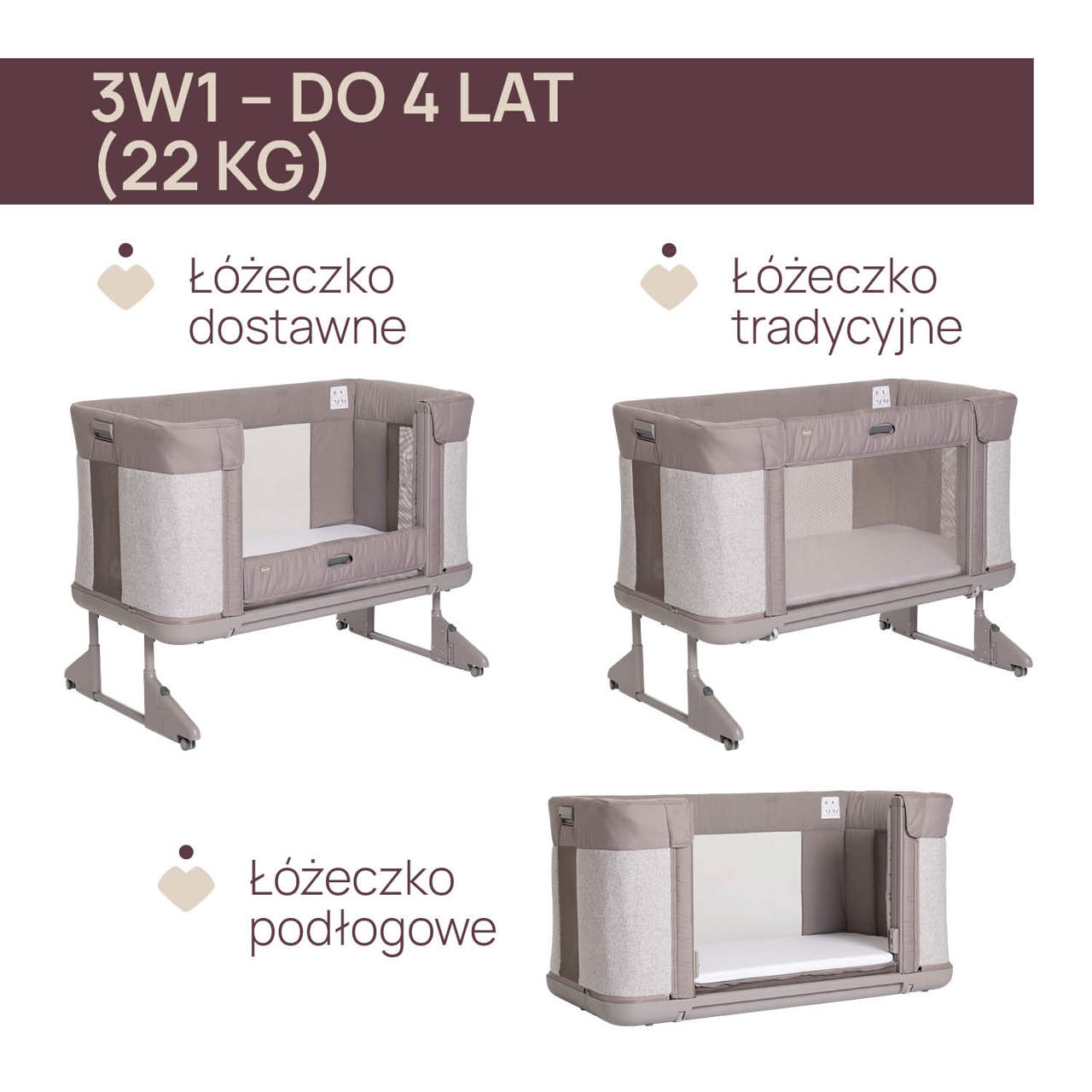 CHICCO NEXT2ME FOREVER Ł&Oacute;ŻECZKO DOSTAWNE 3W1 null - 4