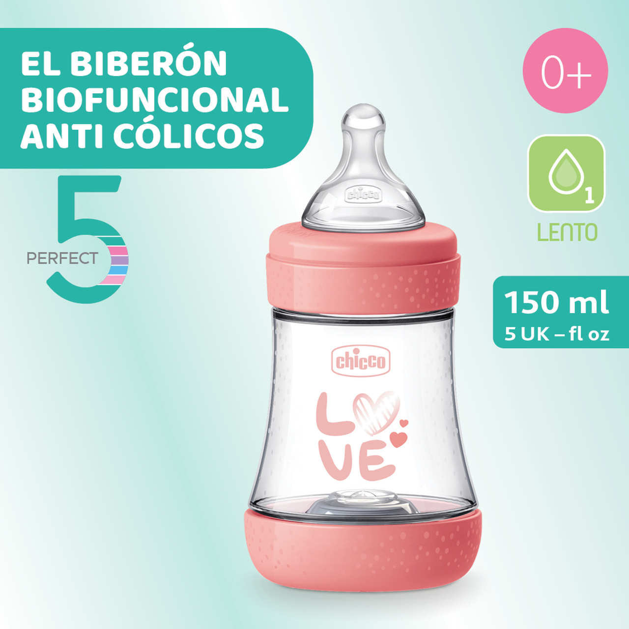 Perfect 5 150ml Biberón silicona 0m+ image number 1