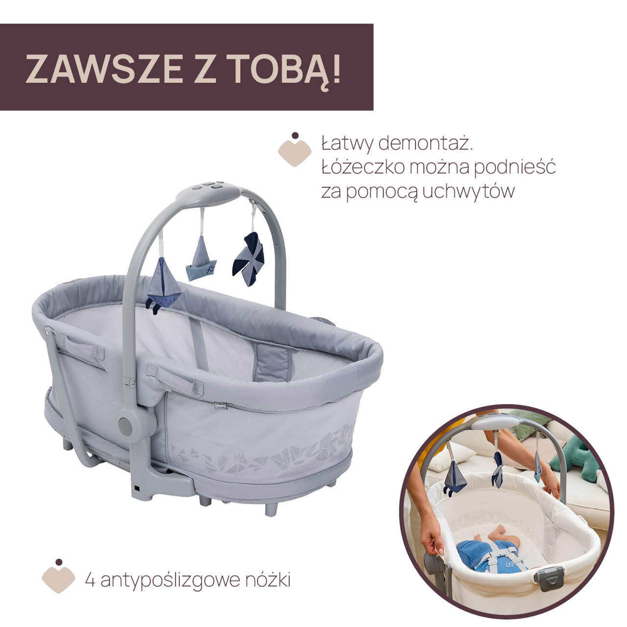 BABY HUG PRO 5W1 | ŁÓŻECZKO DZIECIĘCE null - 3