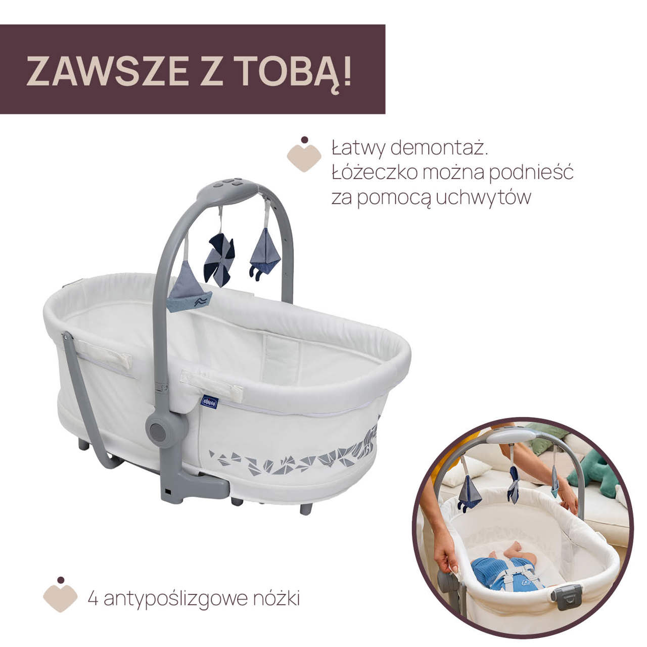 BABY HUG PRO 5W1 Ł&Oacute;ŻECZKO DZIECIĘCE null - 3