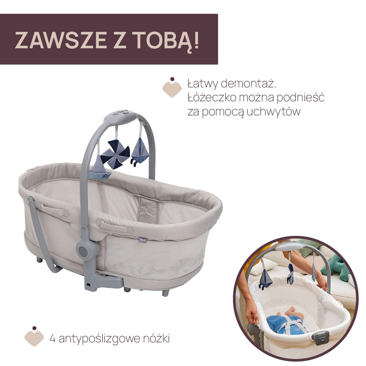 BABY HUG PRO 5W1 | ŁÓŻECZKO DZIECIĘCE null - 3