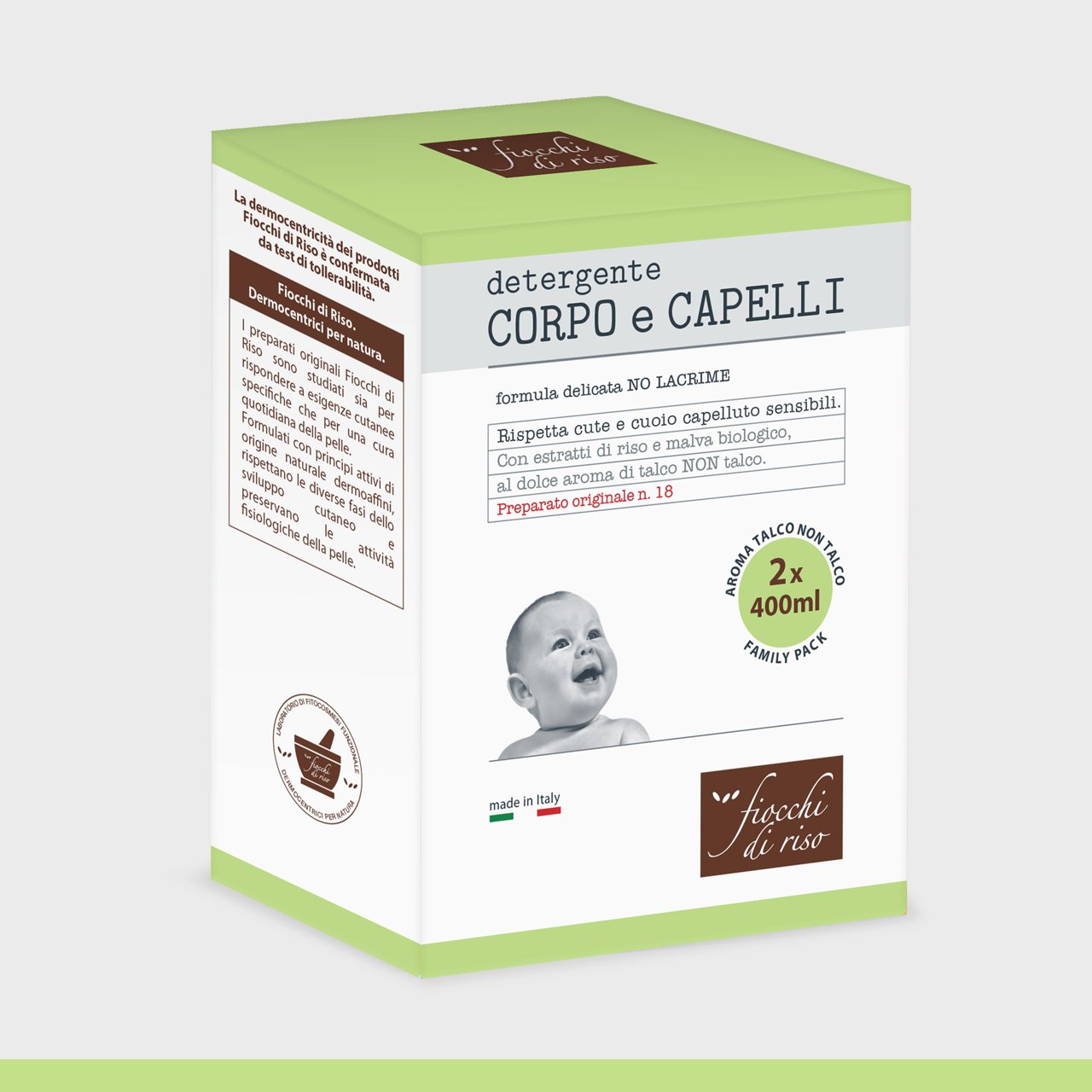 Bipacco Detergente CORPO e CAPELLI Talco FdR - Numero 0